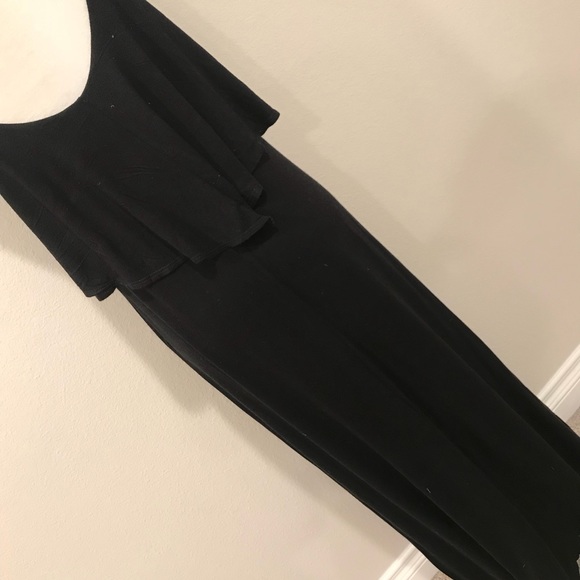 Forever 21 Black Maxi Flounce Dress - Picture 5 of 7